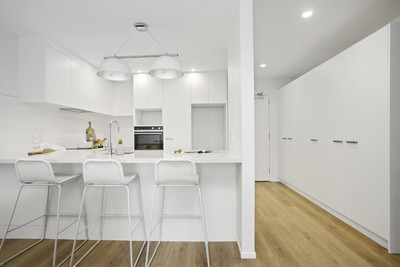 North-facing apartment