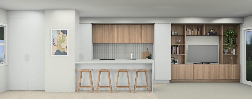 One Bedroom + flexi apartment