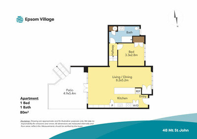 One Bedroom + flexi apartment